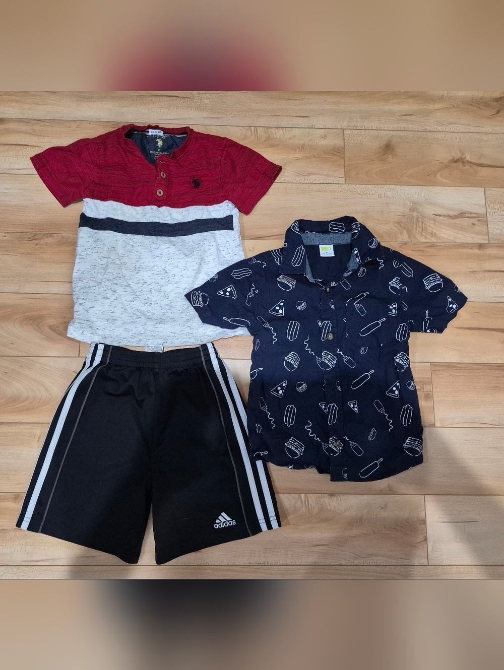 Boys Size 4, Adidas Shorts, Crazy 8 & US Polo Assn Shirts